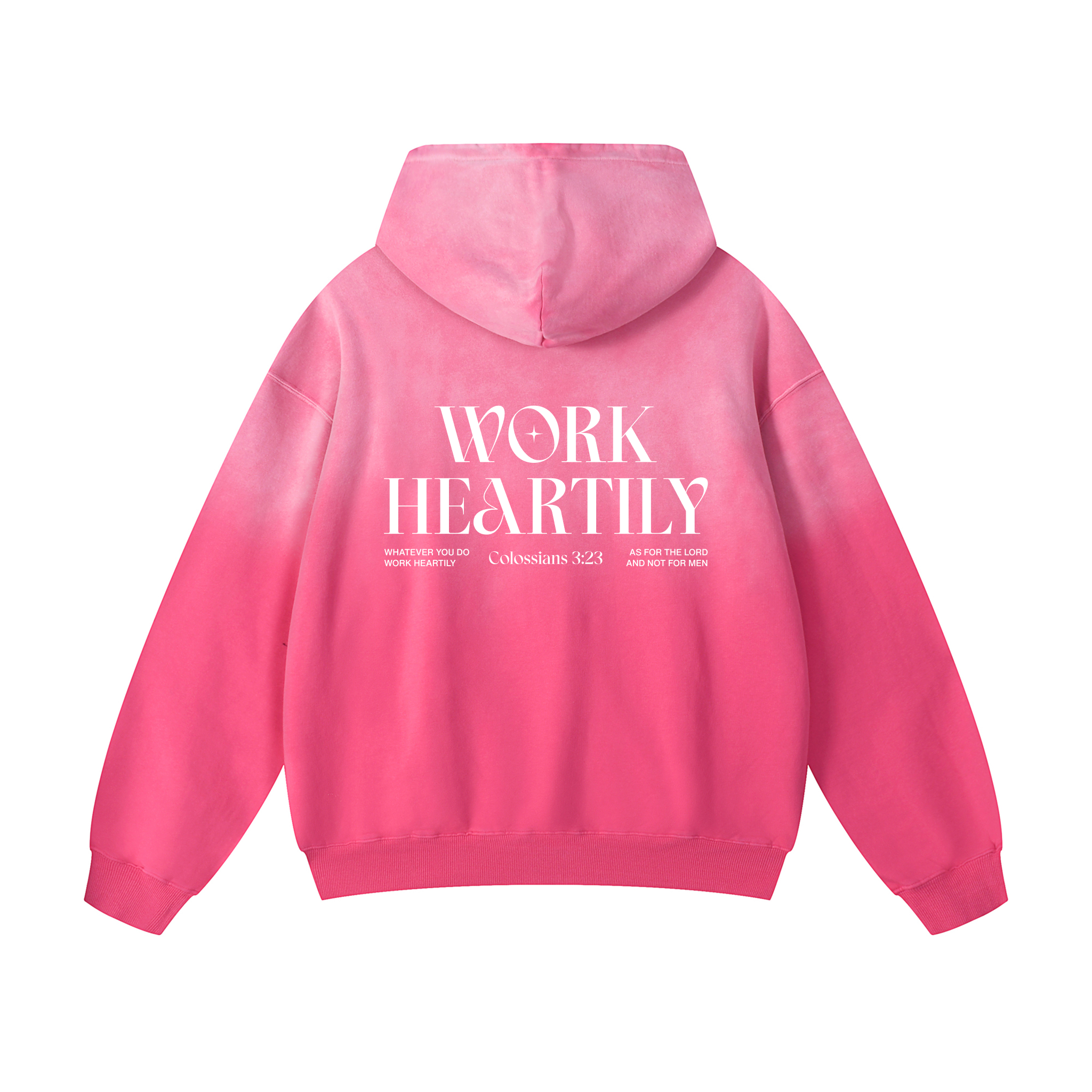 “Work Heartily” Sunfade Oversized Scripture Hoodie