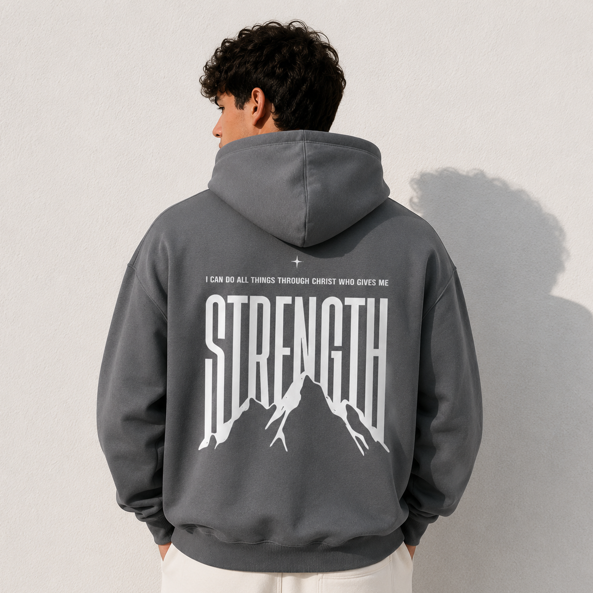 Philippians 4:13 "Strength” Oversize Fleeced Hoodie