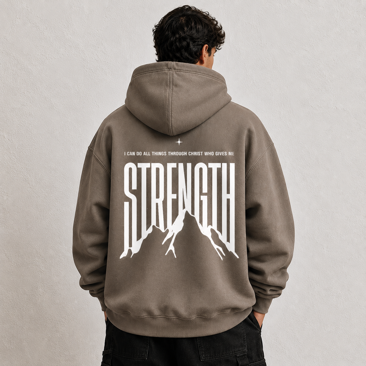 Philippians 4:13 "Strength” Oversize Fleeced Hoodie
