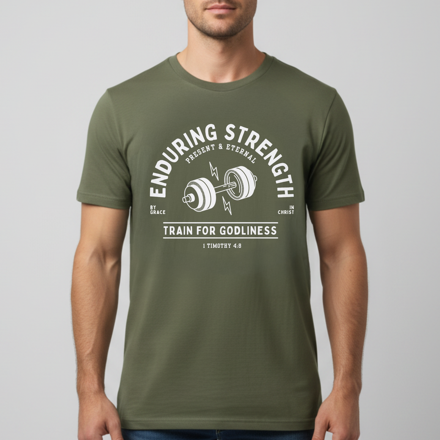 1 Timothy 4:8 “Train for Godliness” T-Shirt