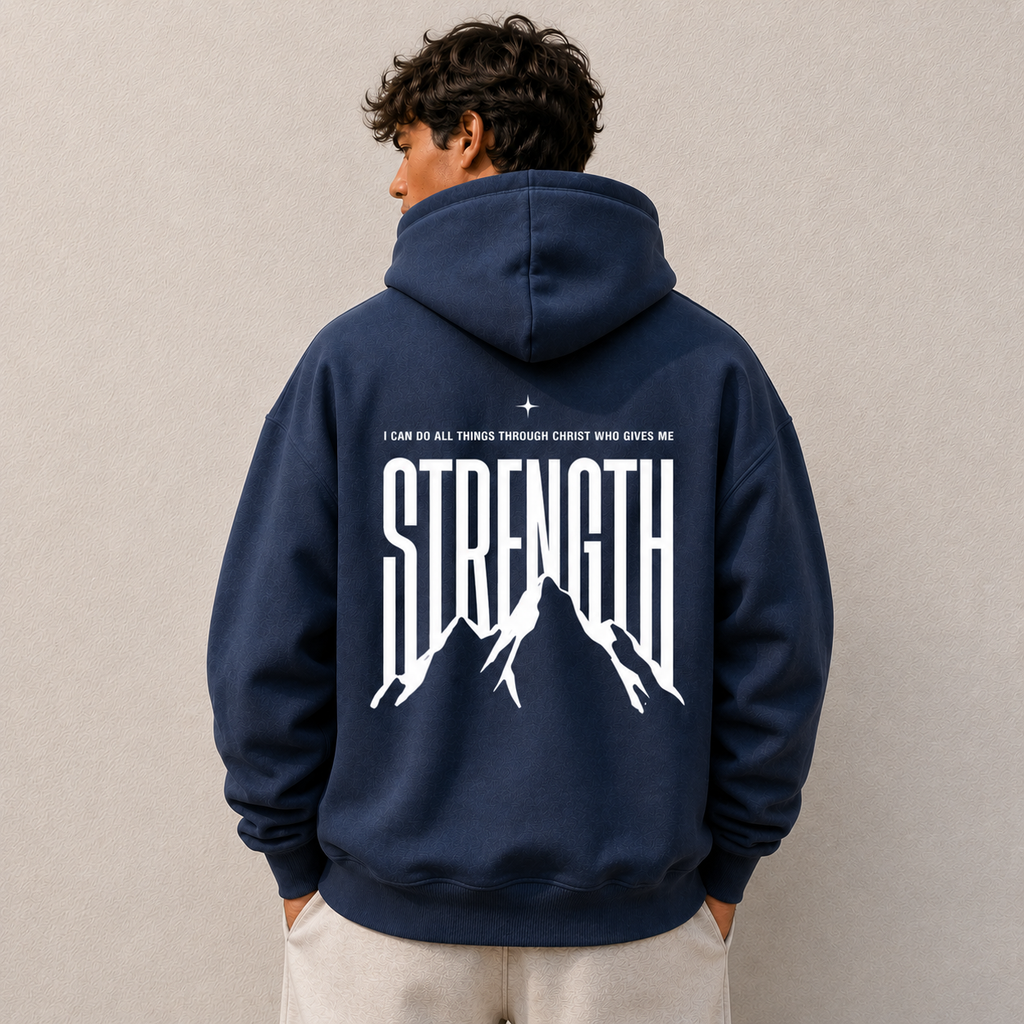 Philippians 4:13 "Strength” Oversize Fleeced Hoodie