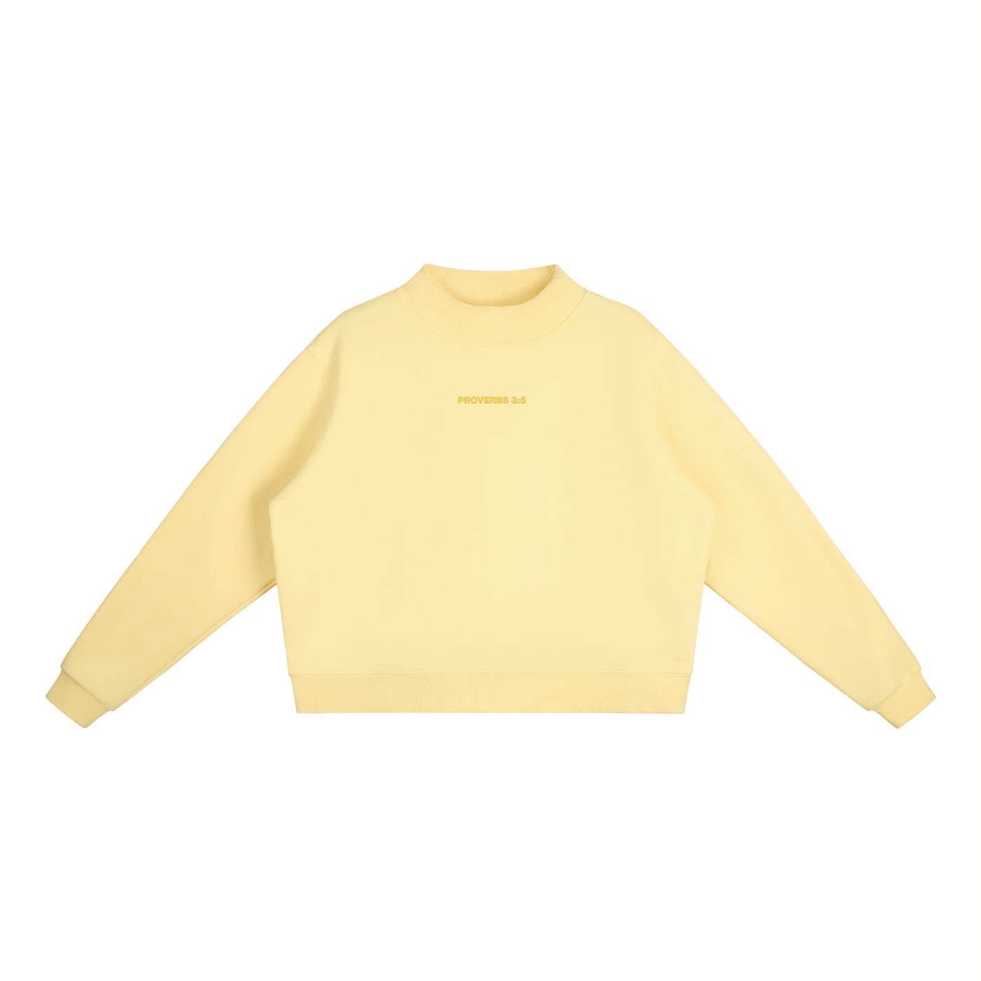 Proverbs 3:5 “Trust the Lord With All Your Heart” Oversized Fleece Mockneck Sweatshirt