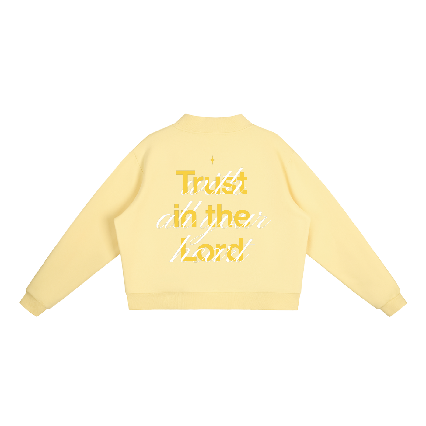 Proverbs 3:5 “Trust the Lord With All Your Heart” Oversized Fleece Mockneck Sweatshirt