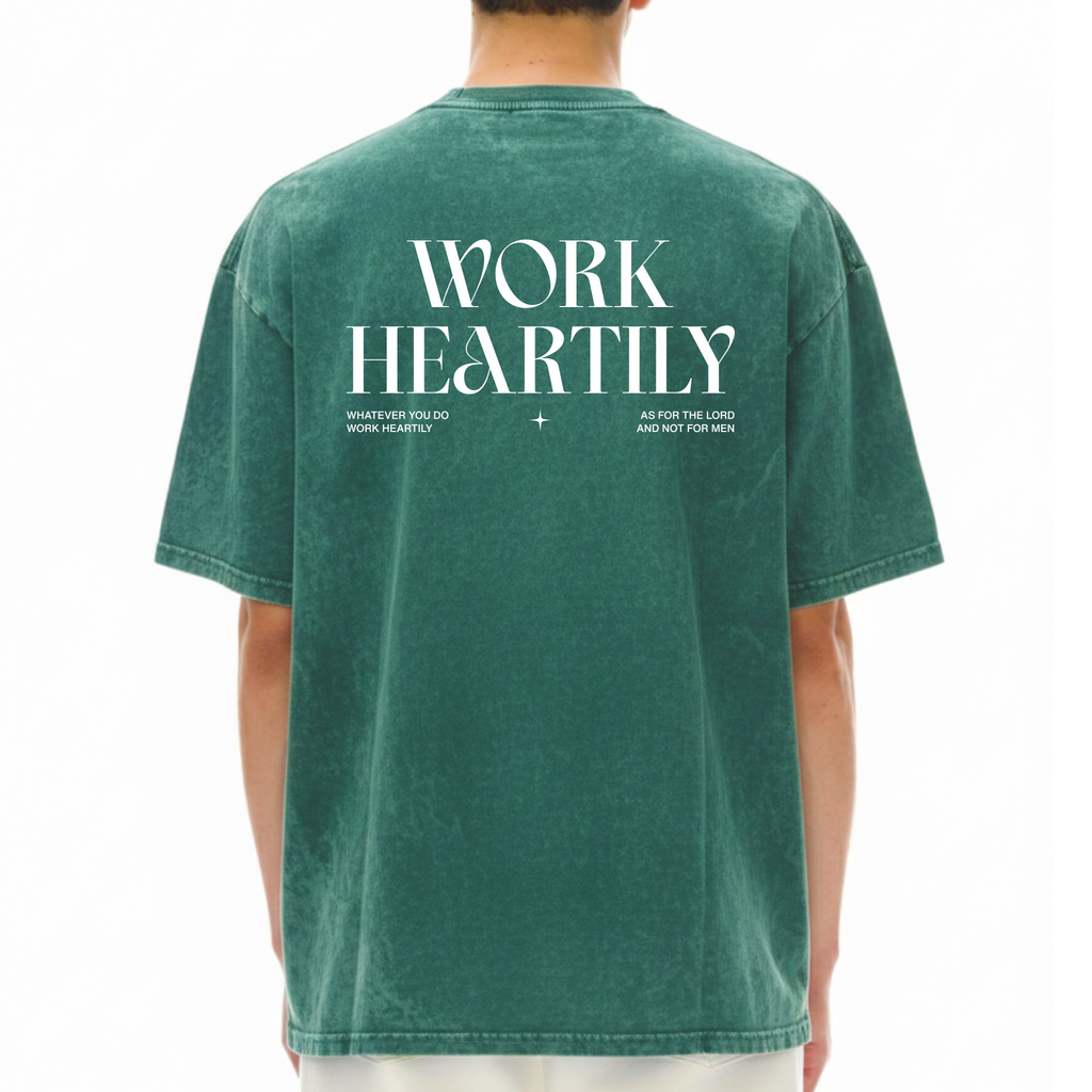 Colossians 3:21 Snow Washed Oversized Cotton T-Shirt