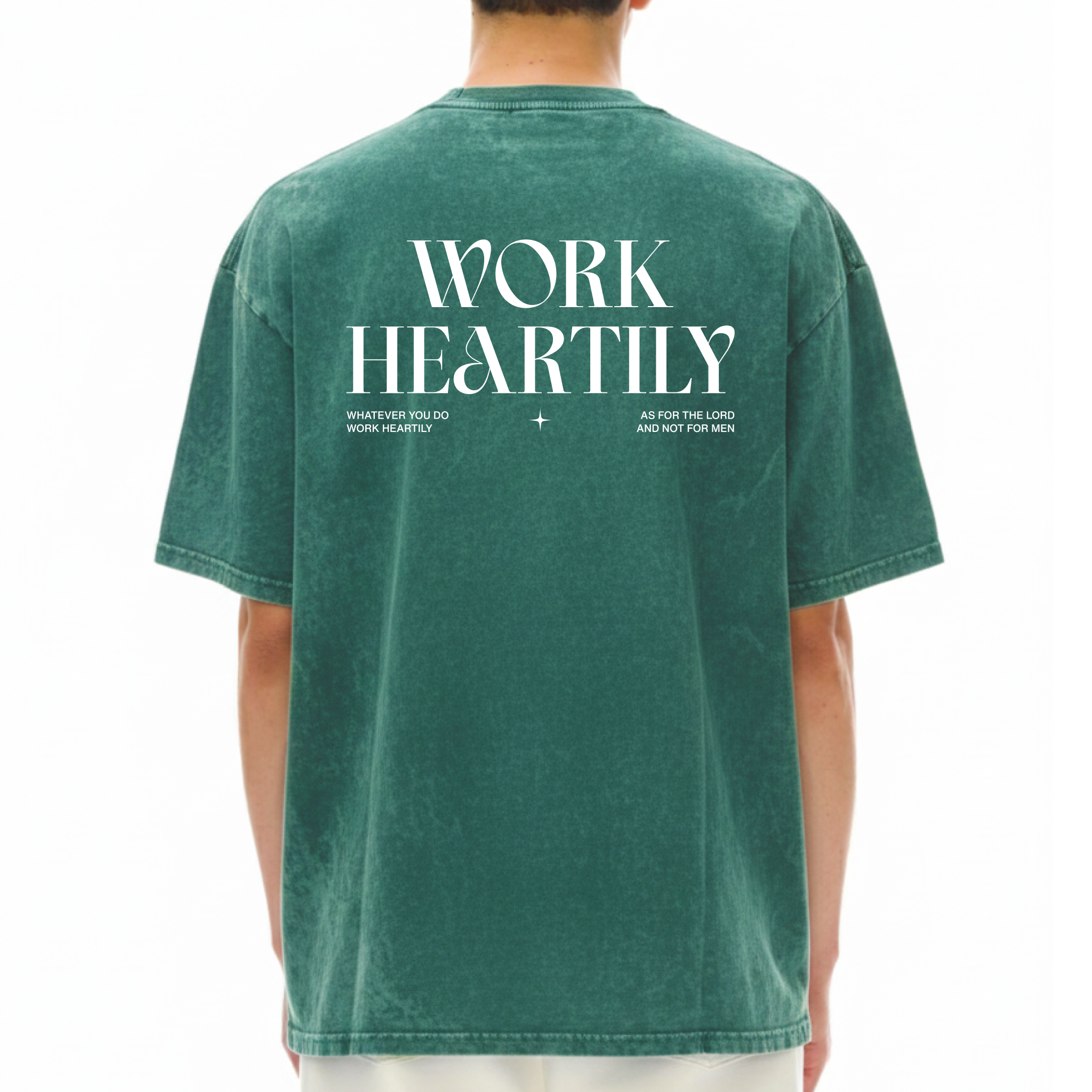 Colossians 3:21 Snow Washed Oversized Cotton T-Shirt