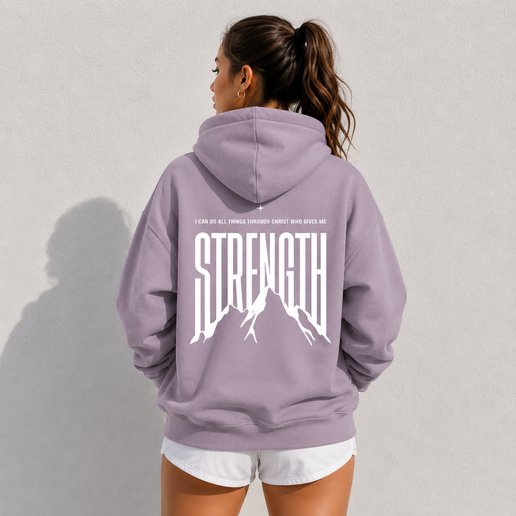 Philippians 4:13 "Strength” Oversize Fleeced Hoodie